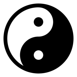 Yin Yang Decal (Black)